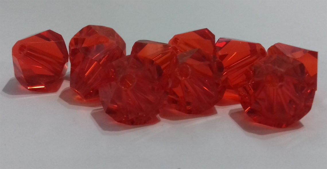 Kineski kristal romb 8 mm crvena