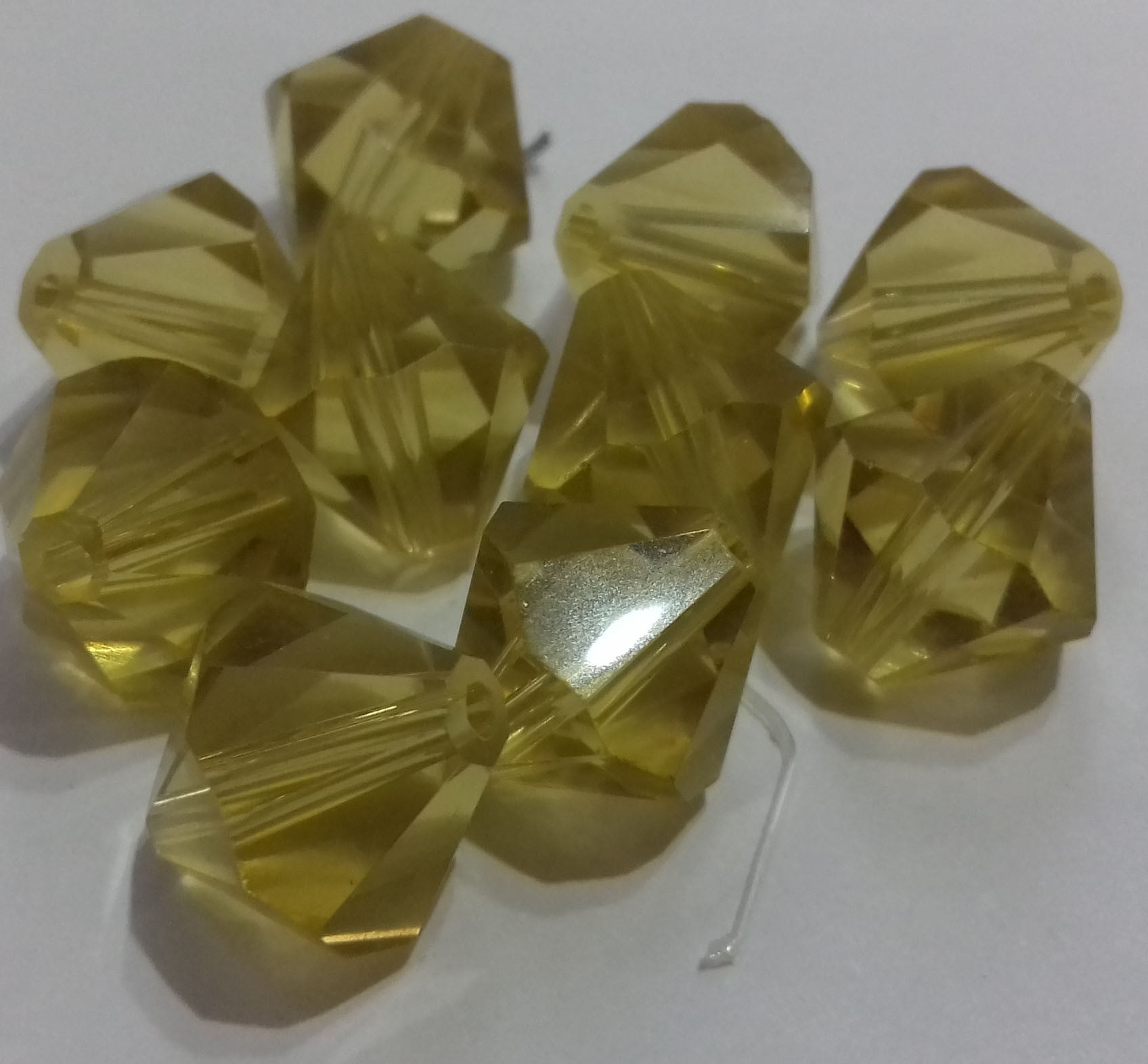 Kineski kristal romb 10 mm topaz