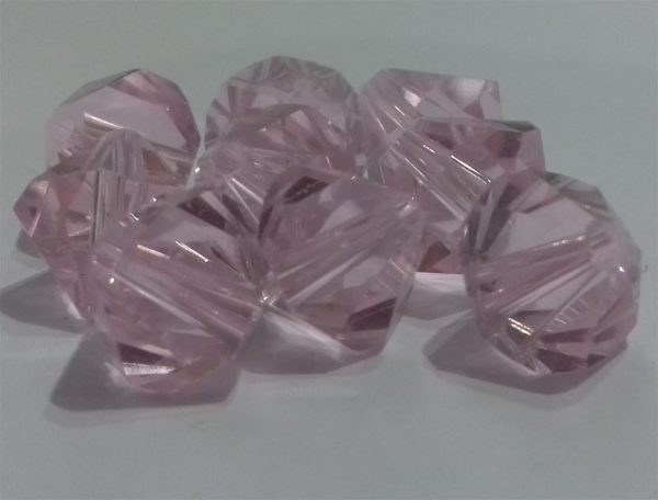 Kineski kristal romb 8 mm roze-niska 40 cm