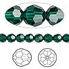 Kineski kristal lopta 8 mm tm zelena-niska