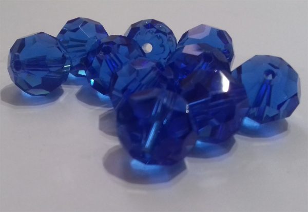 Kineski kristal lopta 10 mm tamno plava-niska